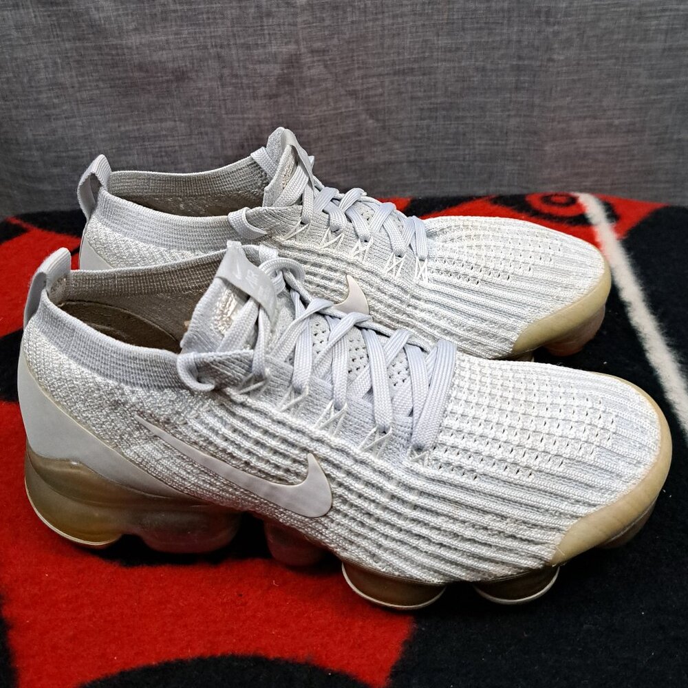 %Size 6.5 Nike Air Vapormax Flyknit 3 “Pure Platinum” (AJ6910-100) Women / A 24 - Picture 2 of 13